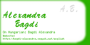 alexandra bagdi business card